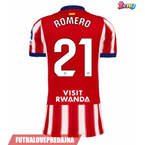 Lacne Ženy Futbalové dres Atletico Madrid Cristian Romero #21 2026-27 Krátky Rukáv - Domáci